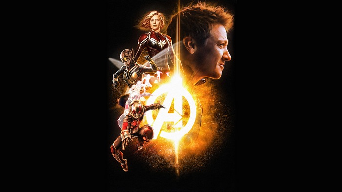 Avengers: Endgame Poster with Hawkeye, Ant-Man, and Captain Marvel