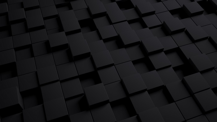 Abstract 3D Black Cubes 4K