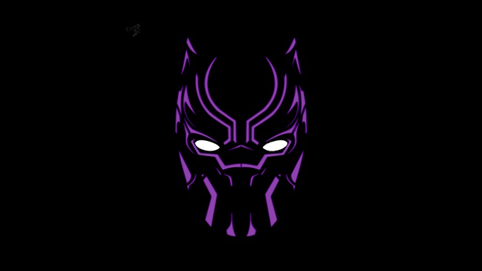 Black Panther Mask Minimalist Artwork
