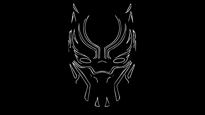Black Panther mask artwork 4K