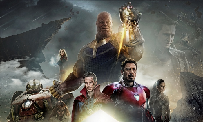 Avengers: Infinity War Thanos, Iron Man, Doctor Strange, Captain Marvel, Loki