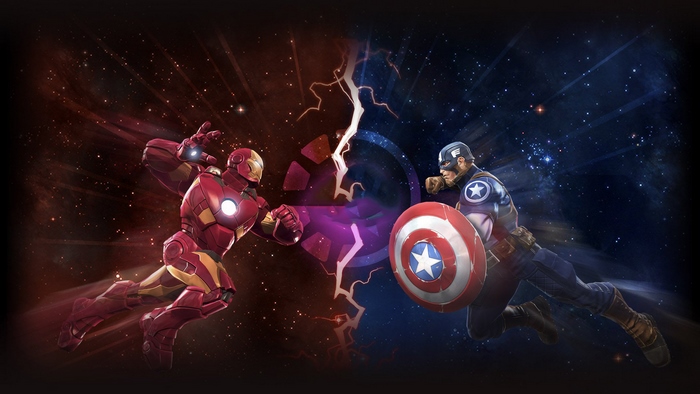 Iron Man vs Captain America from Marvel Contest of Champions