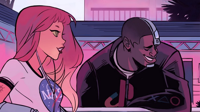 Cyborg and Starfire from DC Comics