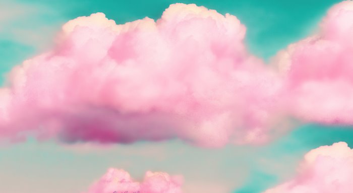 Dreamy Pink Clouds with Blue Sky 4K
