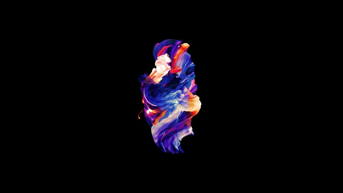 Abstract colorful fluid on black background 4K