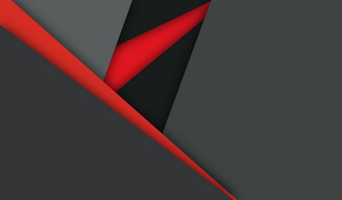 Abstract Material Design with Red and Gray Geometric Shapes