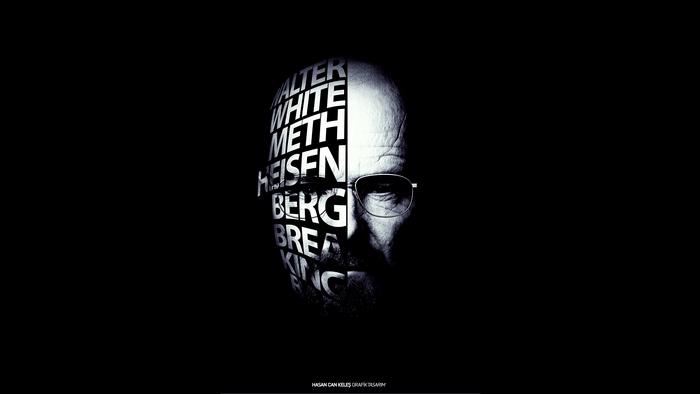 Walter White from Breaking Bad Typography