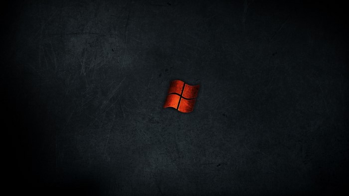 Windows logo on a dark textured surface