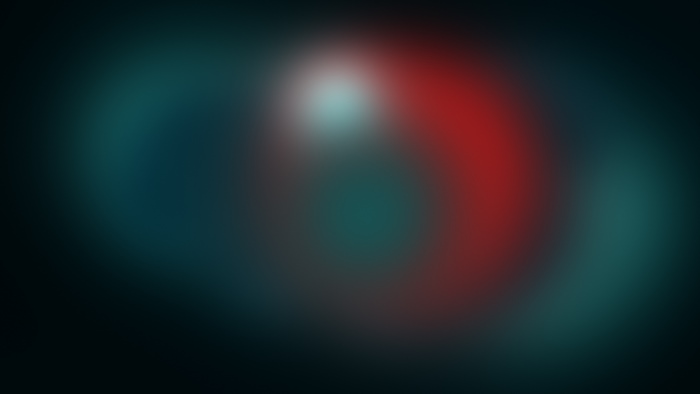 Abstract blurred red and teal shapes