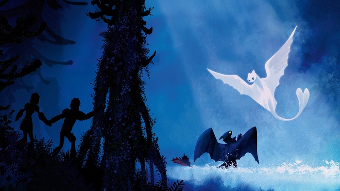 Light Fury and Toothless from How to Train Your Dragon: The Hidden World