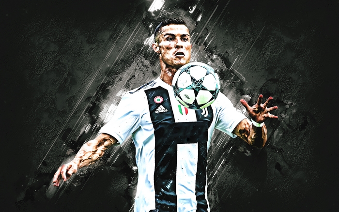 Cristiano Ronaldo of Juventus F.C. with a soccer ball