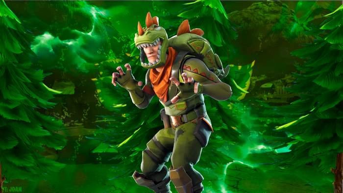 Fortnite Battle Royale character in dinosaur costume