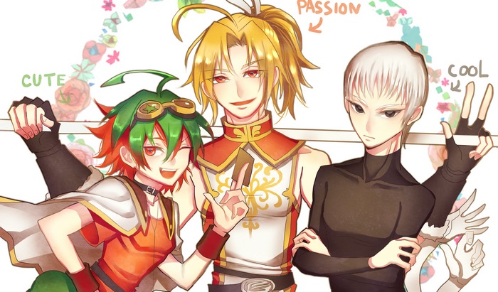 Yuya Sakaki and Motoyasu Kitamura from Yu-Gi-Oh! and The Rising of the Shield Hero