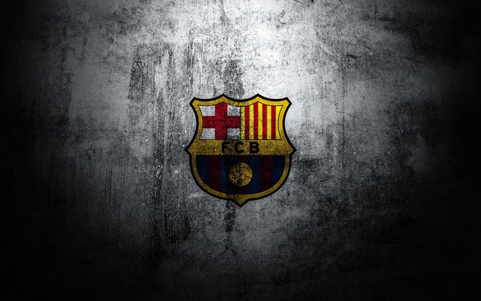 FC Barcelona Emblem on Textured Background