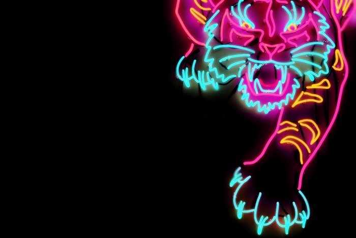 Neon tiger sign