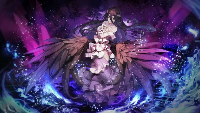 Albedo Surrounded by Mystical Wings and Energy