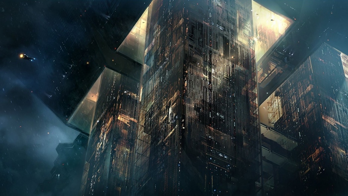 Blade Runner 2049 Cyberpunk Cityscape at Night