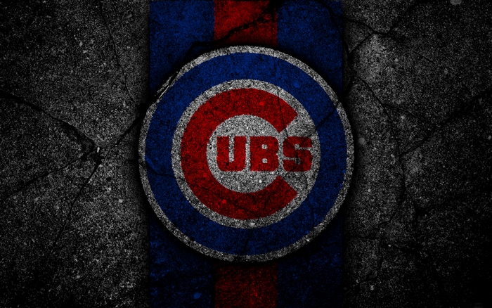 Chicago Cubs MLB Logo on Textured Background