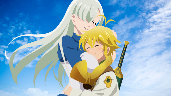 Meliodas and Elizabeth Embrace in The Seven Deadly Sins
