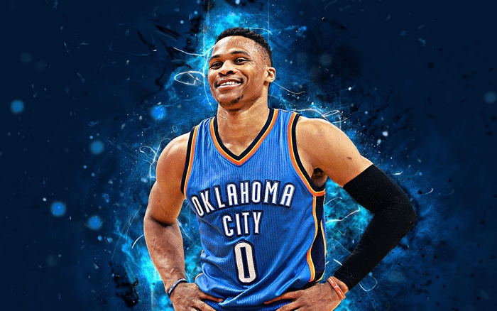 Russell Westbrook of the Oklahoma City Thunder
