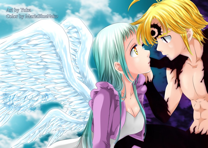 Meliodas and Elizabeth Liones Intense Gaze