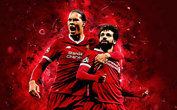 Mohamed Salah and Virgil van Dijk in Liverpool Triumph