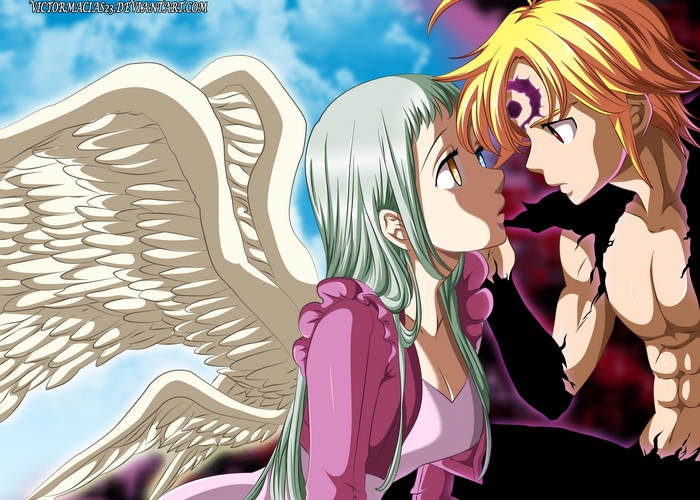 Elizabeth Liones and Meliodas Intense Stare - The Seven Deadly Sins