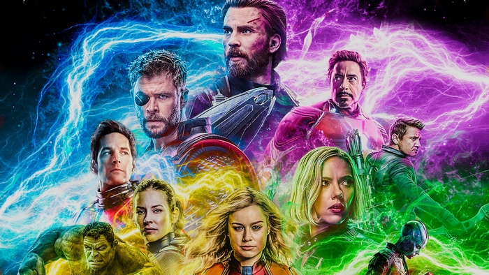 Avengers: Endgame Characters with Lightning Effects