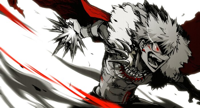 Katsuki Bakugou Fierce Action Pose
