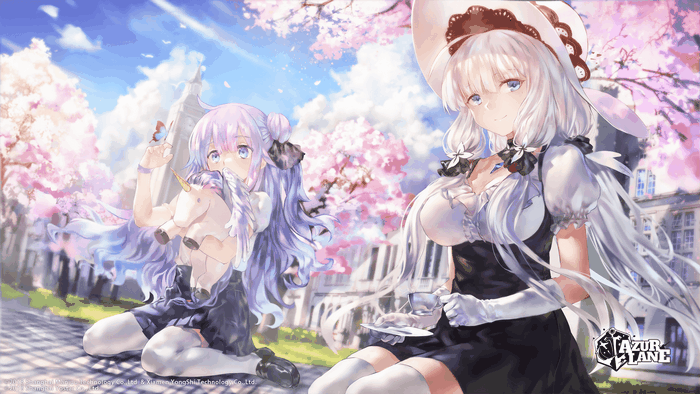 Azur Lane Characters Unicorn and Illustrious in Bloom