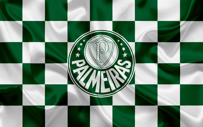 Sociedade Esportiva Palmeiras logo on checkered background