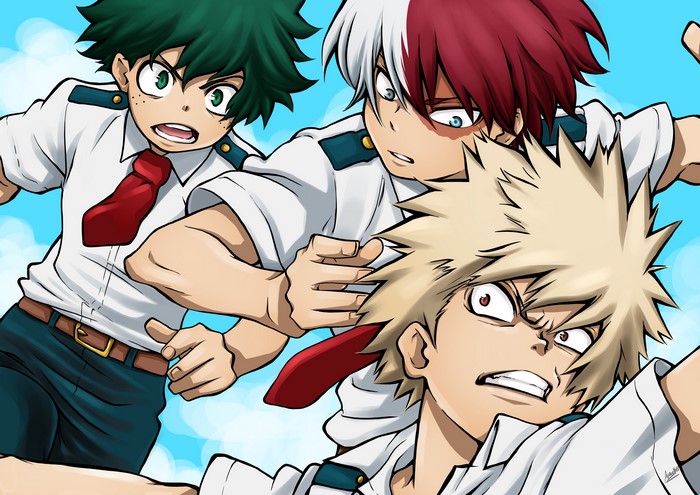 My Hero Academia Trio in Action