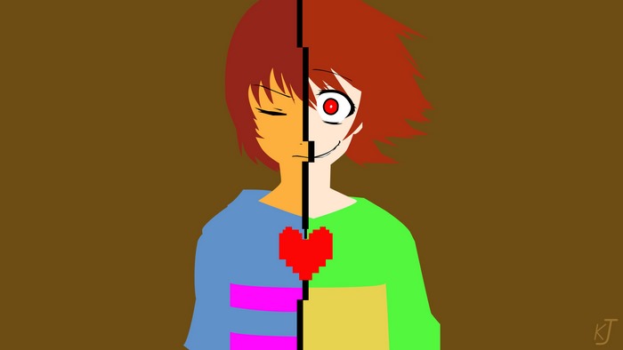 Chara and Frisk from Undertale