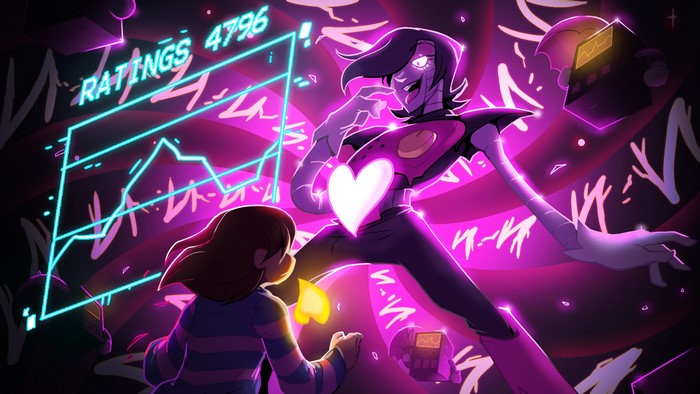 Frisk and Mettaton from Undertale
