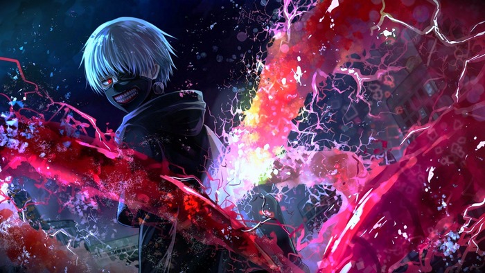 Ken Kaneki with Blood and Power Aura