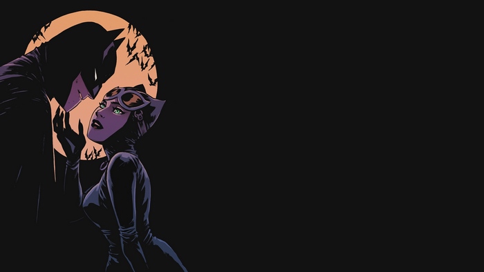 Batman and Catwoman from DC Comics