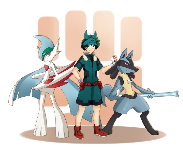 Izuku Midoriya with Gallade and Lucario