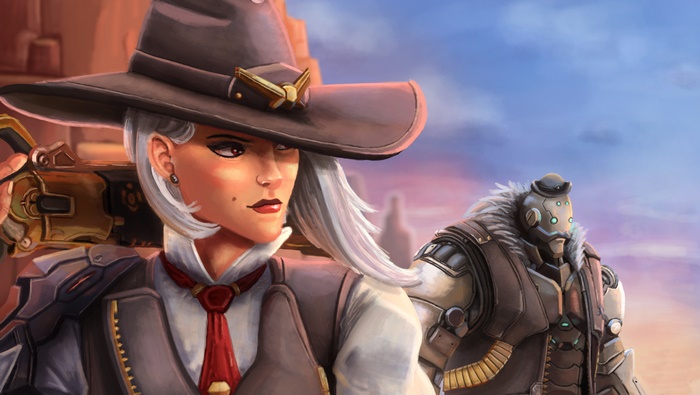 Ashe and B.O.B. from Overwatch
