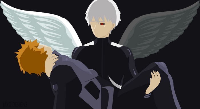 Ken Kaneki and Hideyoshi Nagachika from Tokyo Ghoul