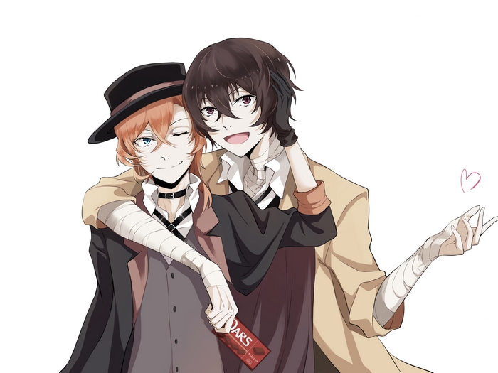 Bungou Stray Dogs Characters Chuuya and Dazai