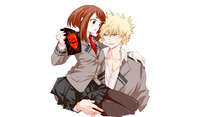 Ochaco Uraraka and Katsuki Bakugou Intense Pose
