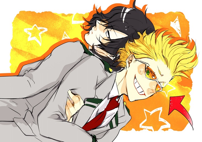 Present Mic and Shouta Aizawa from My Hero Academia