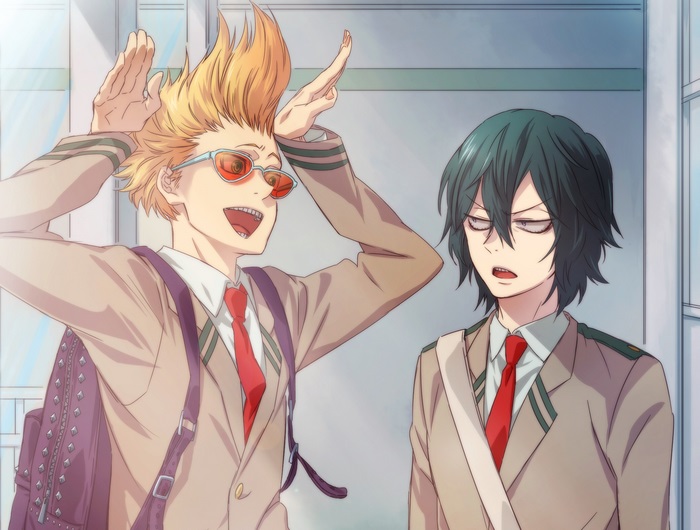 My Hero Academia Shouta Aizawa and Present Mic Interaction