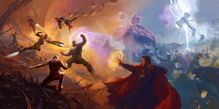 Epic Avengers Infinity War Battle Scene
