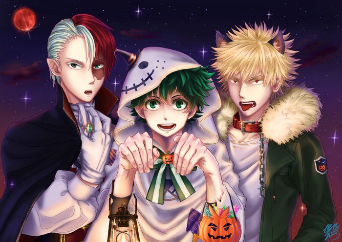 Izuku Midoriya and Friends in Halloween Costumes