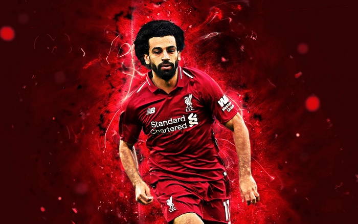 Mohamed Salah in Liverpool FC Kit
