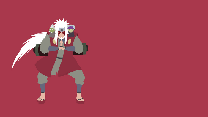 Jiraiya, Fukasaku, and Shima from Naruto