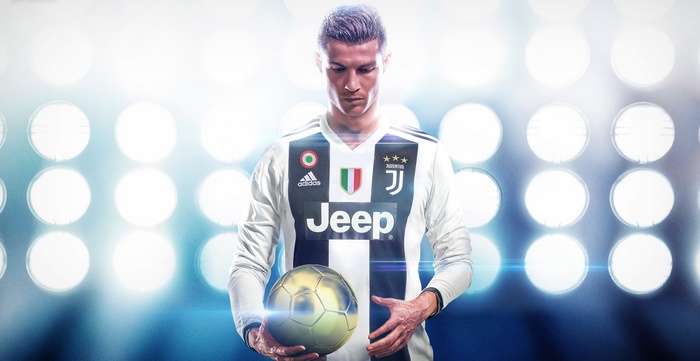 Cristiano Ronaldo with a soccer ball