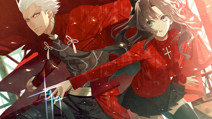 Rin Tohsaka and Archer from Fate/Stay Night: Unlimited Blade Works