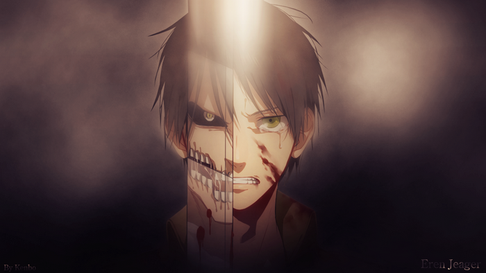 Eren Yeager Half Titan Face Artwork